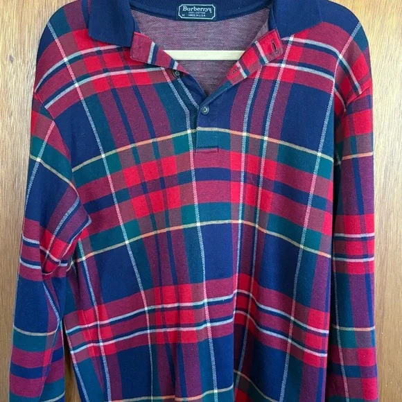 Burberry Red and Navy Plaid Shirt - Picture 2 of 5